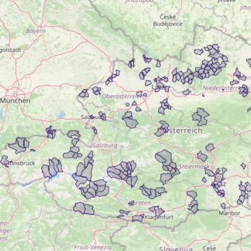 Screenshot der interaktiven Landkarte der GÖG, Fotocredit: GÖG Screenshot der interaktive Landkarte der GÖG, Fotocredit: GÖG